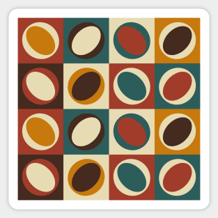 Mid century modern circles 01 Sticker